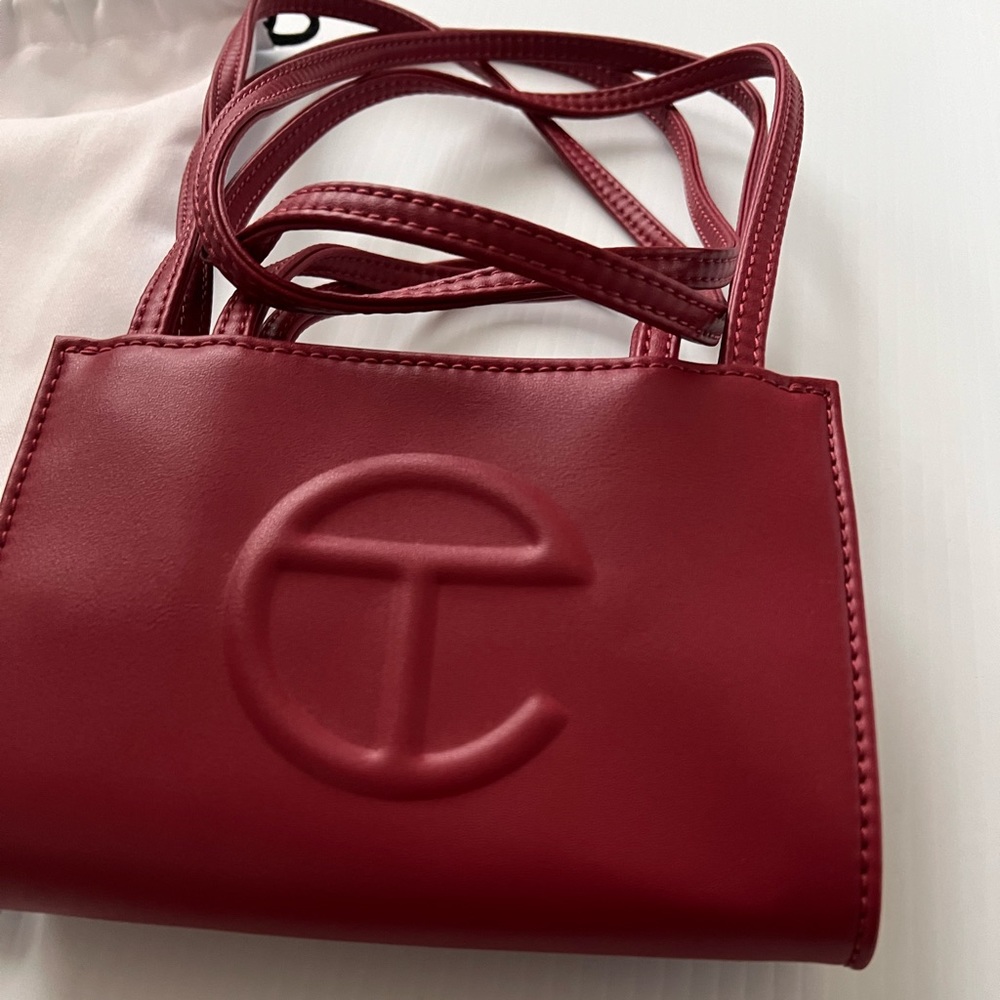 Authentic oxblood Telfar bag